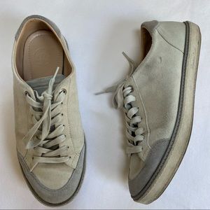 Massimo Dutti Suede Leather Lace up Sneakers 38 Gray